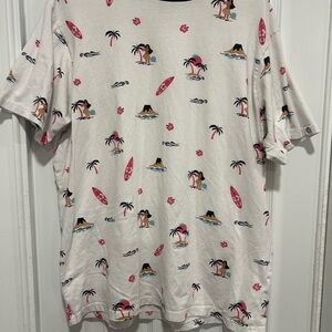 Free Planet Cream and Pink Short‎ Sleeve Tee